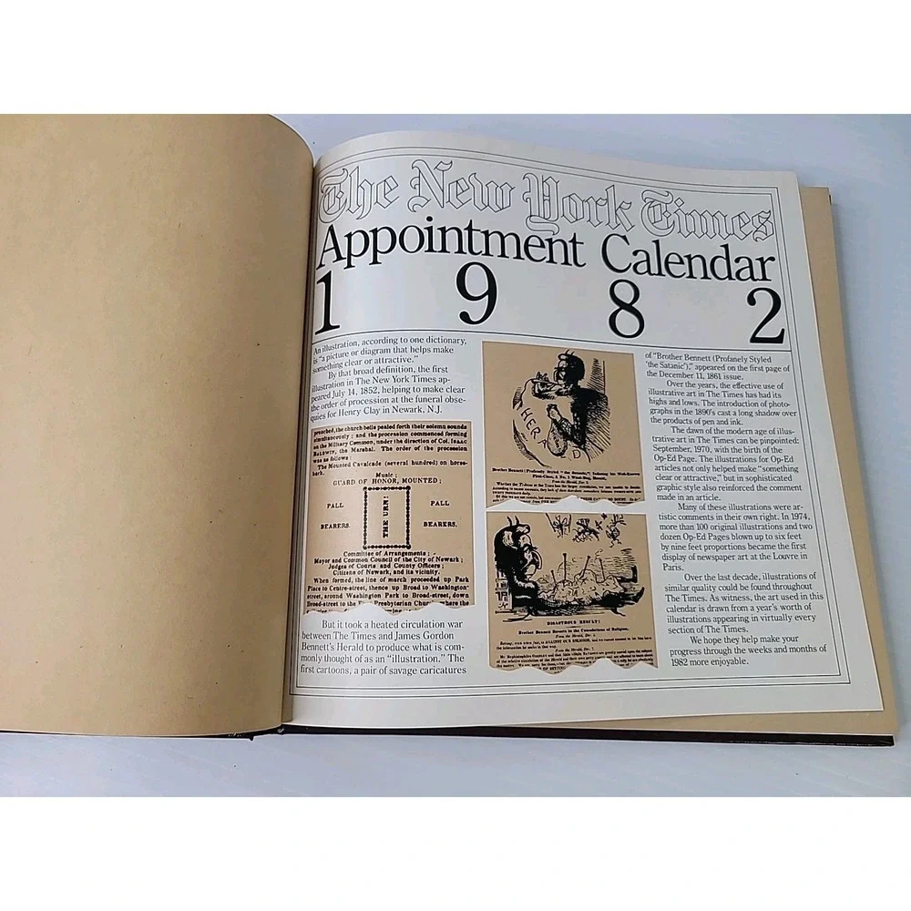 VTG RARE 1982 The New York Times Appointment Calendar Hardcover‎ Book Unused